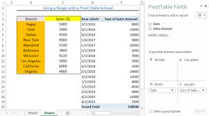using a range with a pivot table in