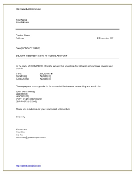 Request Letter to Close an Account Cover Letter Templates