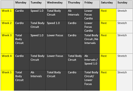 t25 workout schedule print or