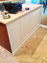 kitchen island made from base cabinets