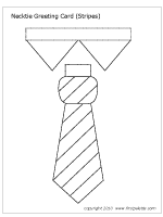 Necktie Greeting Card Printable Templates Coloring Pages