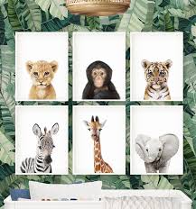 nursery baby animal posters digital art