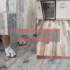 porcelain wood look tile vs luxury