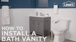 how to install a bathroom vanity and sink