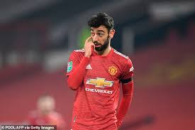 Football statistics of bruno fernandes including club and national team history. Manchester United Talisman Bruno Fernandes Sad And Disappointed After Carabao Cup Exit Daily Mail Online