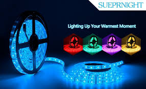 Amazon Com Supernight Led Strip Lights Rgb Color Changing 16 4ft Smd5050 Leds Flexible Light Strip Waterproof Rope Lighting Kit With 44 Key Remote Controller And 12v Power Supply Musical Instruments