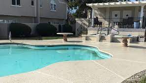 Stunning Coated Concrete For Your Pool Area