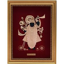 lord shreenathji golden frame