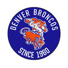 Round Denver Broncos Vintage Area Rug