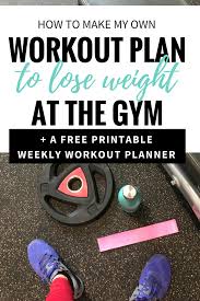 weekly weight loss workout plan