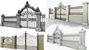 main gates with boundary wall design