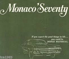 Details About 1970 Dodge Monaco Dealer Brochure Catalog With Color Chart 500 Brougham Wagon