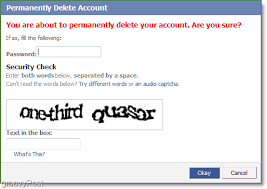 permanently delete your facebook account