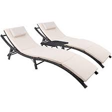 Devoko Patio Chaise Lounge Sets Outdoor