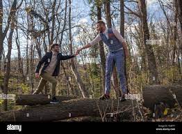 Couple men love woods gay hi-res stock photography and images - Alamy