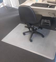 solid rubber chair mats light grey