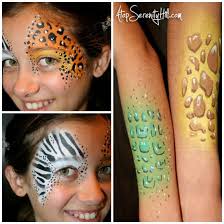 halloween face painting stenciled