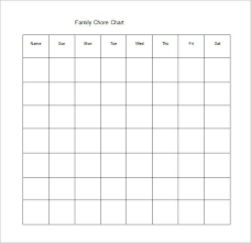 10 Family Chore Chart Templates Pdf Doc Excel Free