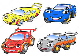 cute cartoon racing car characters