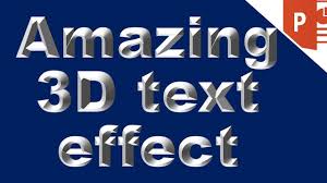 3d text effect in powerpoint tutorial