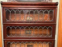 Leaded Glass Front 5 Stack Barrister