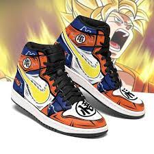 Dragon ball z shoes nike. Goku Jordan Sneakers Custom Anime Dragon Ball Z Shoes Gear Anime