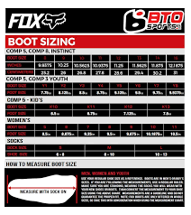 57 Explicit Fox Boot Size Chart
