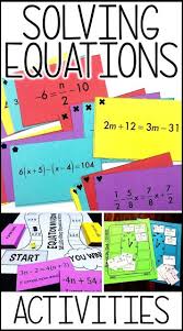 Solving Equations Activities Maths