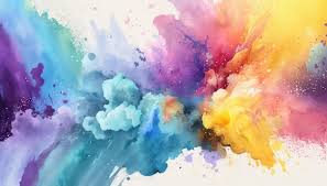 Bright Abstract Watercolor Background