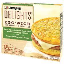 jimmy dean egg wich bacon spinach