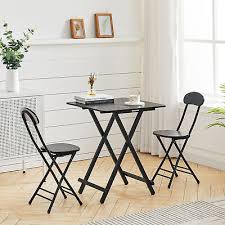 Folding Table Chairs Wooden Desk Indoor