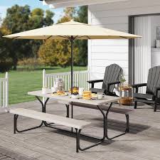 Dextrus 6ft Brown Outdoor Picnic Table