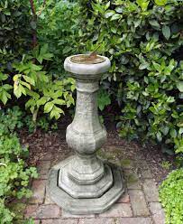 Pedestal Aged Brass Stone Garden Sundial