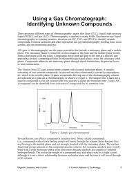 Using A Gas Chromatograph Identifying Unknown Compounds