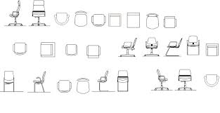 miscellaneous chair blocks cad drawing