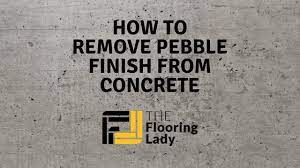 remove pebble finish from concrete