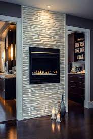 Tiled Fireplace Wall
