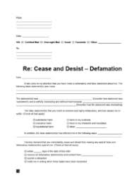 free cease and desist letter templates