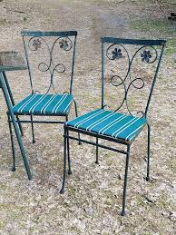 Iron Patio Dinette Chairs Last One Mid