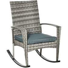 Outsunny Garden Rattan Rocking Chair