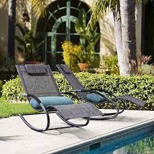 Sling Outdoor Patio Chaise Lounge With