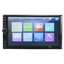 7012b 7 Inch Double Din Car Mp5 Player Radio Stereo Bluetooth Mp4 Fm Touch Screen Support Rear Camera