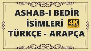 Ashab-ı Bedir İsimleri Arapça Türkçe | Ash