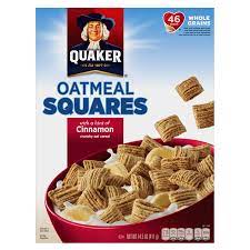 quaker cinnamon oat squares cereal 14