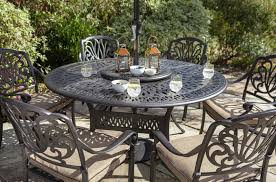 Amalfi 6 Seat Round Set With Lazy Suzan