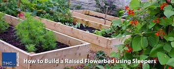 Raised Flower Bed Using Sleepers