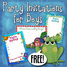Free Printable Boys Birthday Party Invitations Party