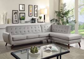 cleto mid century modern sectional grey