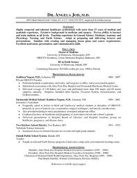 Medical Doctor Resume Example