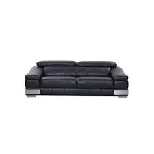 Charlie 214 In With Slope Arm Leather Tight Back Rectangle Sofa In Black